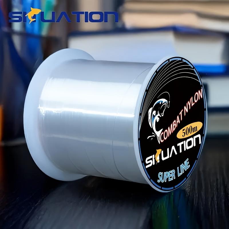 SIIUATION White Nylon Fishing Line 500 Meters 547YDS Giant Fishing Line Large Fishing Line Main And Auxiliary Universal Fishing Line Ultra Soft Fishing Line Ultra Stretch Nylon Line 6LB 10LB 15LB 20LB 30LB 40LB