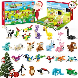 2025 Animal Advent Calendar Building Set for Kids – Christmas Countdown Calendar with 24 3-in-1 Animal Packs, 72 Figures, Creative Building Toys & Christmas & Birthday Gifts for Boys & Girls 6+