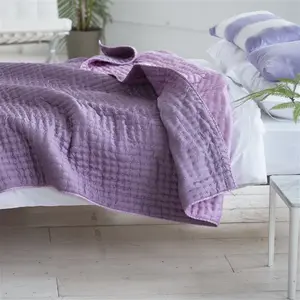 Chenevard Damson & Magenta Hand Quilted Silk Quilt