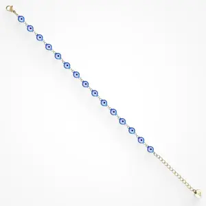 EVRY JEWELS Gold or Silver Plated Women's Hypoallergenic Nazar Anklet