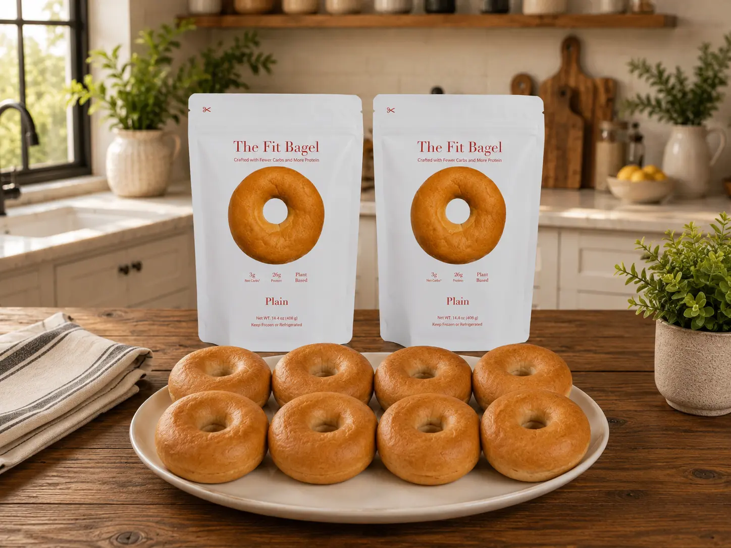 Fit Bagel - Plain ( 2 bags )