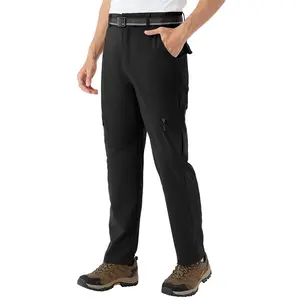 GOPUNE Men's Hiking Work Pants Lightweight Quick Dry Water Resistant Outdoor Fishing Pants 6 Pockets