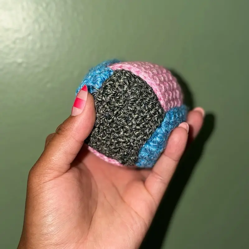 Crochet soft stress ball