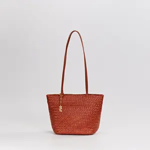 Solène Woven Mini Tote LS - Designer Handwoven Mini Bag, Chic Shoulder & Daily Bag