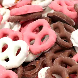 Covered Mini Pretzels (Chocolate, Vanilla Yogurt, Strawberry), 1 Pound