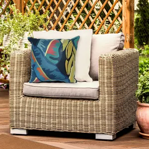 Lush Decor VISIONS III Indoor/Outdoor Handmade Pillow - Contemporary Graphic Casual Accent  (Banana Plant)