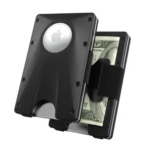 TARS. Airtag Wallet - Slim Metal Smart Wallet with Money Clip and RFID Blocking, Holds 15 Cards