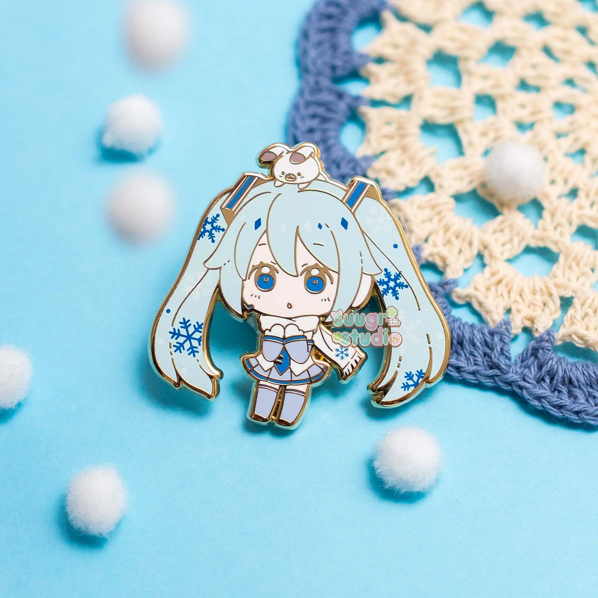 Virtual Vocalist Snow Miku Hard Enamel Pin