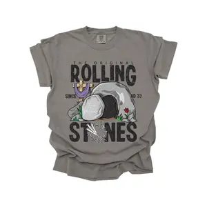 Christian Easter Rolling Stones Comfort Colors T-Shirt - Casual Women's Top with Unique Graphic Text Design, Comfortable Everyday Wear - Piece