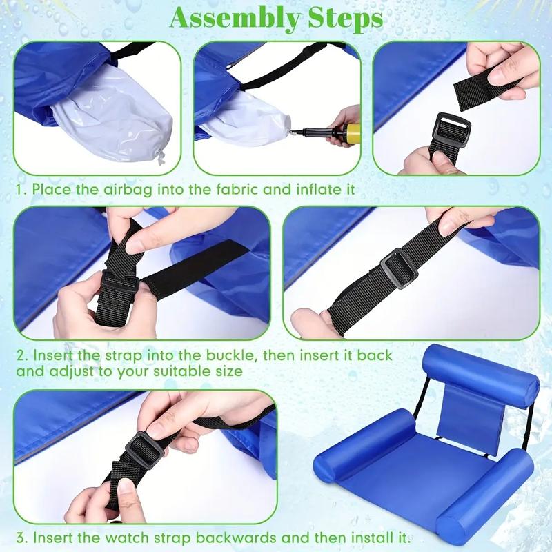 Inflatable Pool Float Chair for Adults Heavy Duty Floating Hammock with Headrest & Armrests Bright Color Durable Polyester Lounge Chair for Pool Lake & Beach Ultra Comfortable Adult Pool Buoy 1 Piece Emergency Fire Protection Blanket