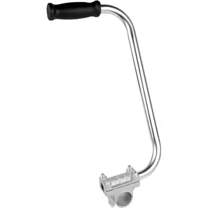 String Trimmer Handle, 15.35in Ergonomic Trimmer Grip with Bracket Clamp Aluminum Alloy Weed Eater Extension Handle Handlebar Attachment for Lawn Care Landscaping Yard Trimming