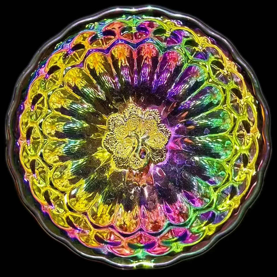 chinese handmade cap-JianZhan- | Rainbow Color with Golden Peacock