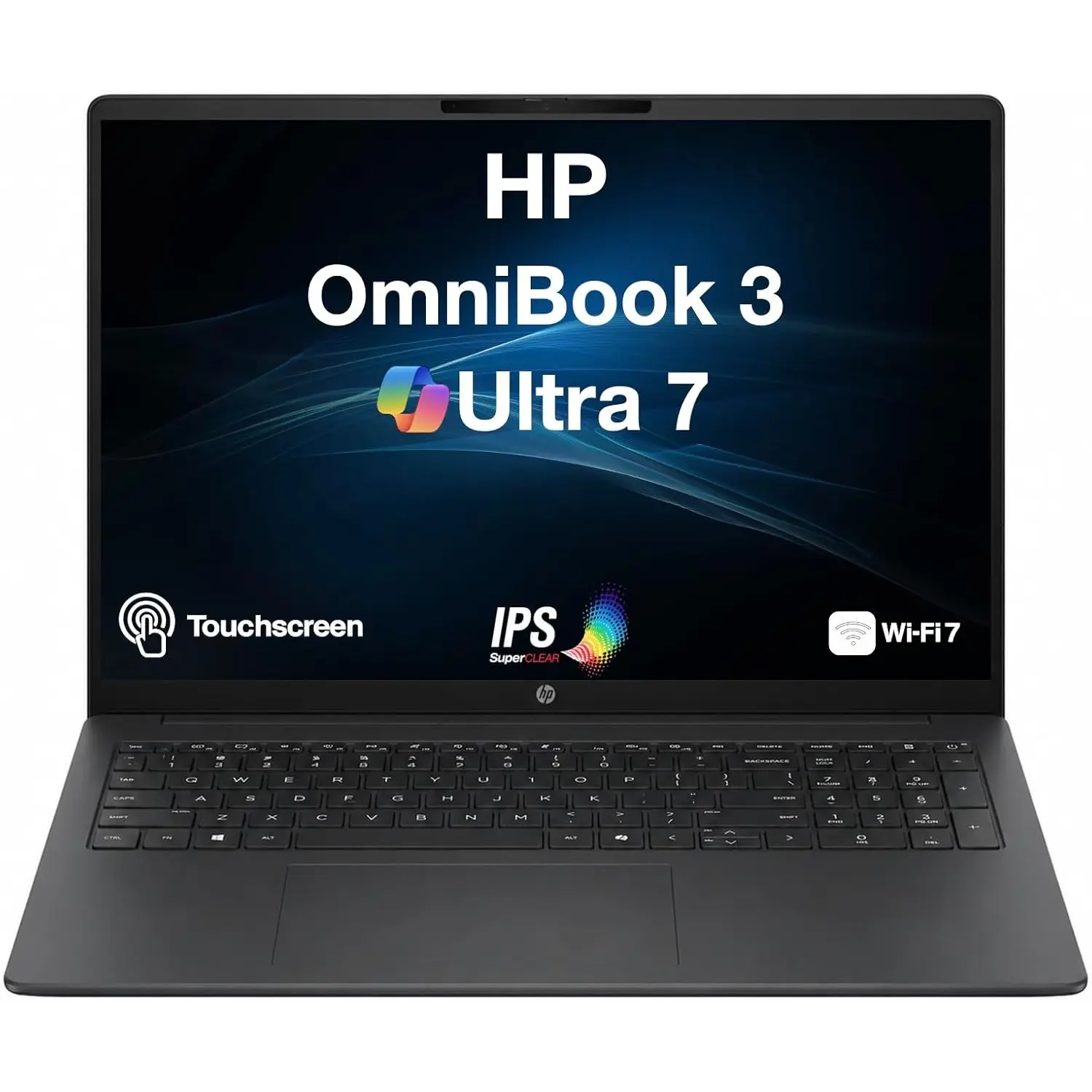 HP OmniBook 3 Copilot + Laptop 16.0" Touchs IPS WUXGA, Intel Ultra 7-255U | ME2 Customized 16GB/32GB/64GB RAM, 512GB/1TB/2TB SSD, Intel Graphics, WiFi 7, Webcam, Bluetooth 5.4, Win 11 Pro