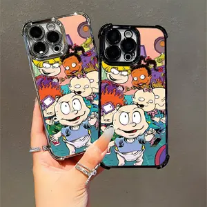 Rugrats Cartoon Phone Case Compatible with iPhone 11/12/13/14/15/16 Pro Max Plus, Retro 90s Animated Characters Design, Great for Kids Teens Adults Who Love Vintage Cartoons