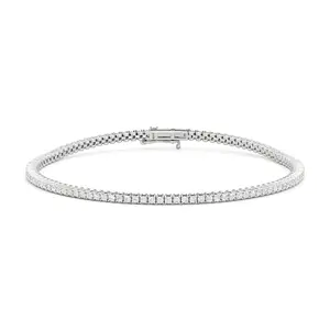 Floating U-Prong Lab Diamond Tennis Bracelet