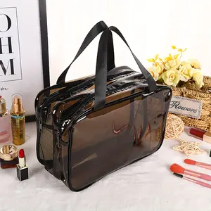 Waterproof Travel Makeup Bag with Dry Wet Separation, Unisex Portable Makeup Storage Organizer for Bathroom, Pool, Cosmetics, Clear Cosmetic Bag, Ideal Gift
