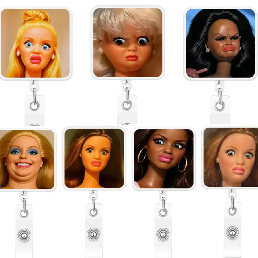 Funny Black Girl Meme Badge Reel, Cute Girl ID Holder, Stylish Retractable Badge Clip, Aesthetic Work Accessory For Nurses, Teachers, And Everyday Use