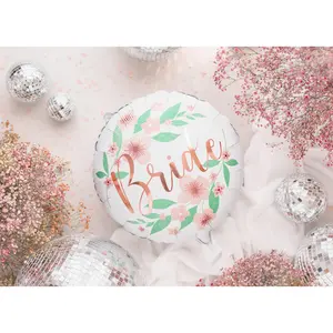 14" Floral Print Bride Mylar Balloon