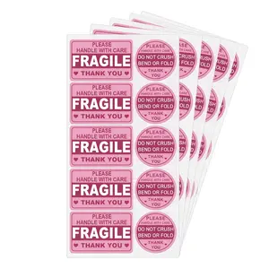 Fragile Shipping Label, Self-Adhesive Warning Sticker, Strong Adhesive, Easy to Remove, for Packaging, Envelopes, Boxes, Fragile Stickers, Self Adhesive Labels