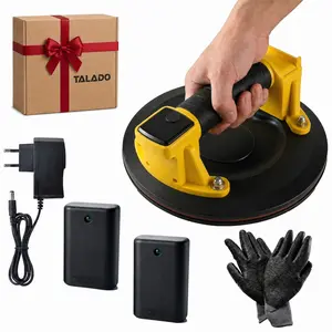 Electric Glass Suction Cup - 8" Heavy Duty Window Suction Cup Max Load 573lbs with 2 x 2.0Ah & Charger & Digital Display for Glass Tile Granite Windshields