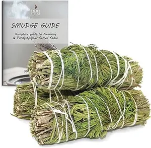 Jericho Dreams Floral Sage Smudge Sticks with Smudge Guide, 3-Pack