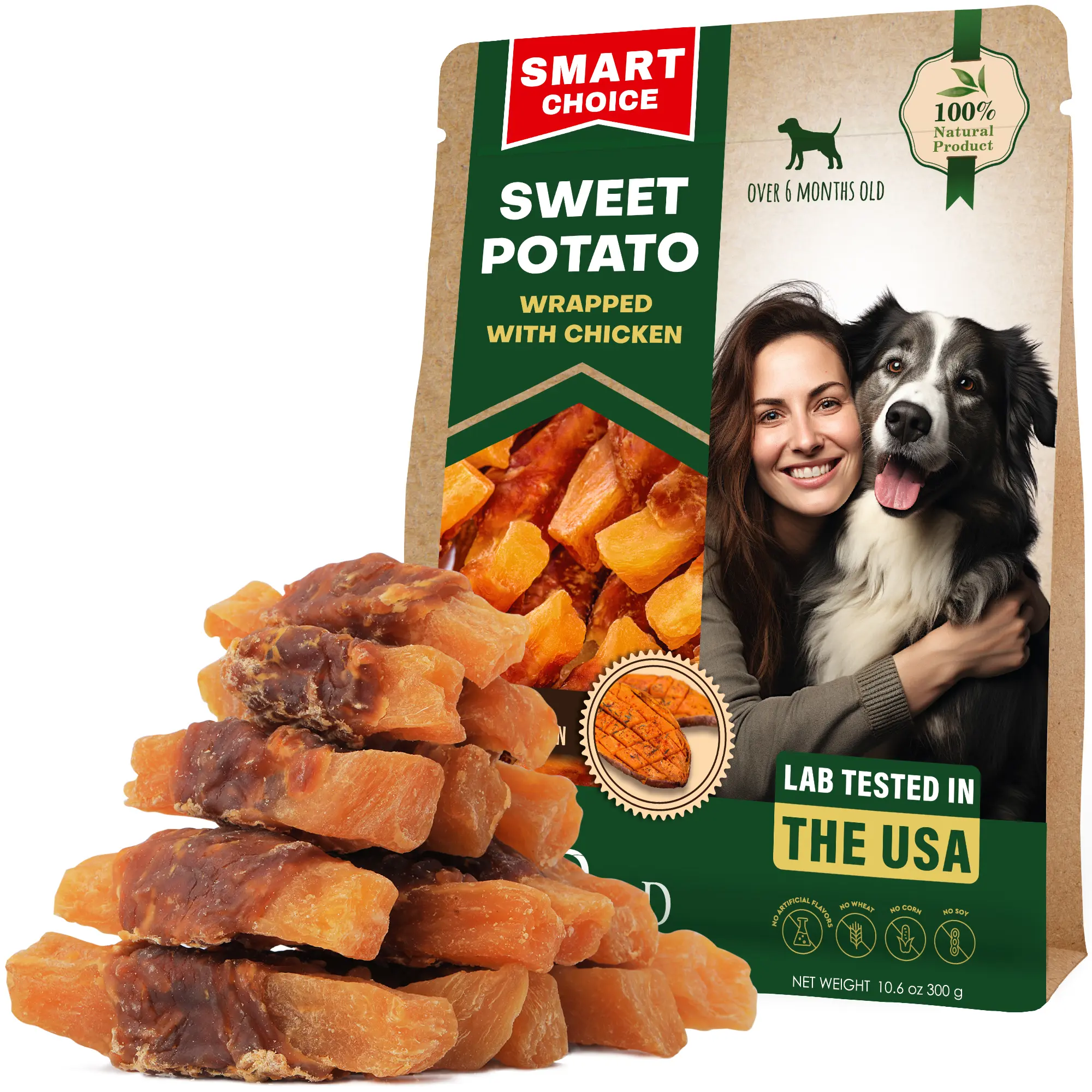 Dog Sweet Potato Wrapped with Chicken & Pet Natural Chew Treats Dog Sweet Potato Wrapped with Chicken & Pet Natural Chew Treats