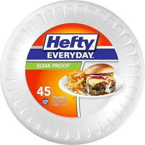 9 Inch 45 Count Color Of White Everyday Foam Plates (Pack of 1)