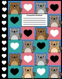 Composition Notebook: Back-to-School Notebook | Wide Ruled | 8 x 10 | 100 Pages | Beaver Composition Book