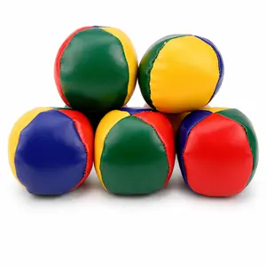 Soft Footbag Kick Balls Set, PU Leather Multicolor Beanbag Footbags for Foot Juggling, Backyard, Campus, Park & Outdoor Skill Games