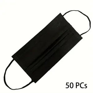 Disposable Face Mask, 50pcs/set Breathable Protective Face Covering, Face Mask for Daily Wear, Safety & Security Supplies for Home & Office