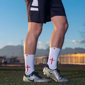 Red Cross Grip Socks - Comfortable Design for Active Use, Ideal for Sports and Outdoor Activities, Stability & Security, No Blisters, US 6-11, Nylon/Spandex