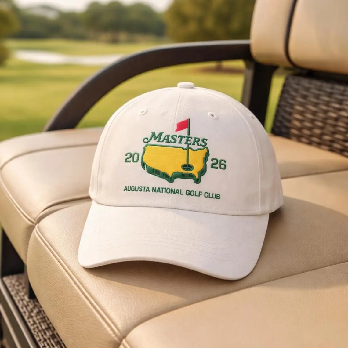 Masters 2026 Embroidered Golf Hat, Augusta National Golf Club Inspired Cap, Masters Tournament Golf Dad Hat, Golf Lover Gift Baseball Cap