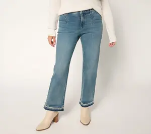 Women with Control Petite Contour Curves Full Leg Ankle Jeans