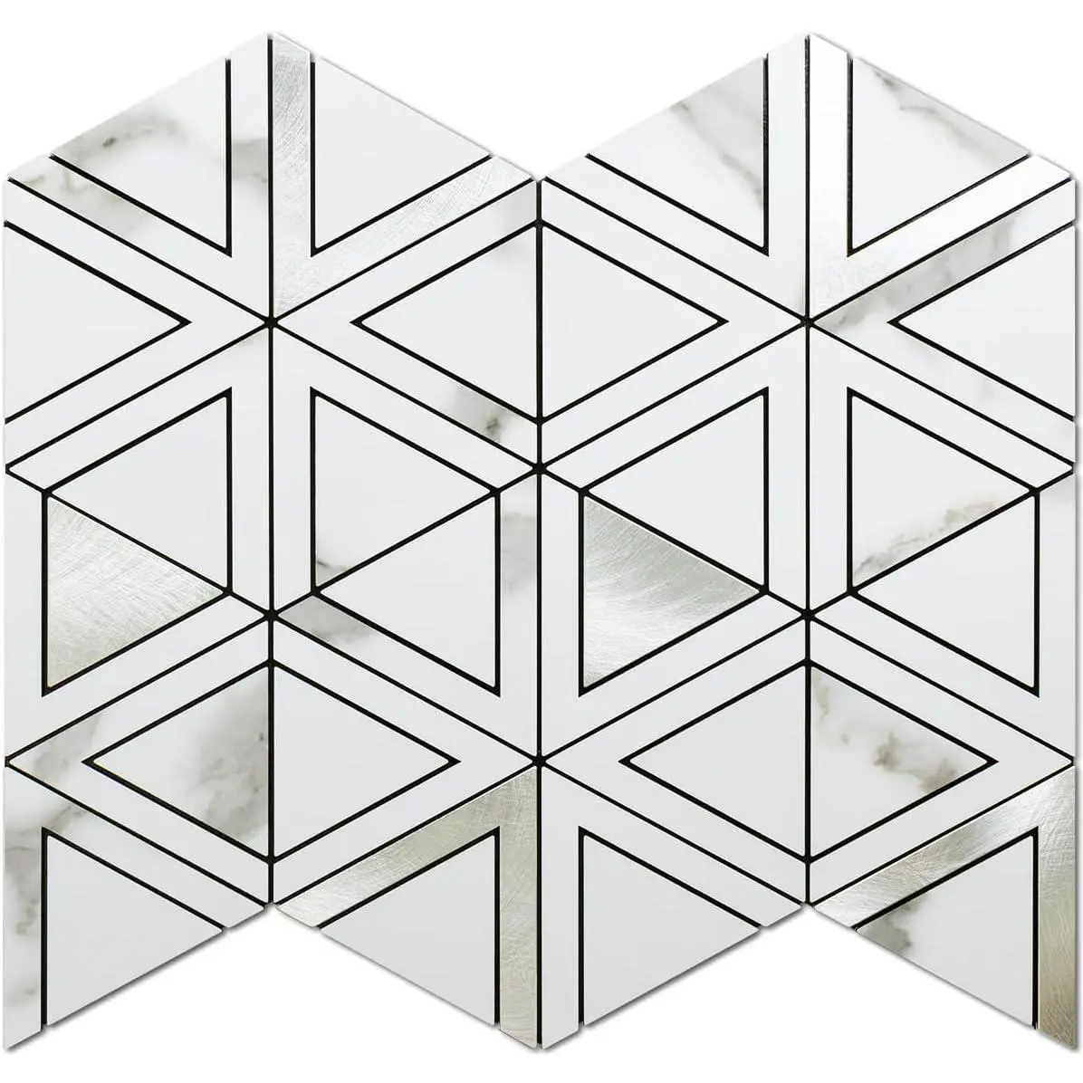 White Marble and Silver