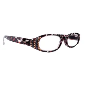 Isabella, (Bling) Reading Glasses Women W Genuine European Crystals NY Fifth Avenue (Wide Frame)