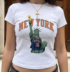 New York Basketball Baby Tee, Women's Sporty Tee, Knicks Baby Tee