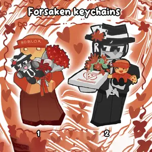 Elliot And Chance Keychains, Elliotforsaken, Chanceforsaken, Paycheck Forsaken Fanship, Cute, Durable, And Perfect For Bags, Keys, Or Gifts. Great For Daily Use Or As Thoughtful Little Gifts For Your Friends And Yourself.