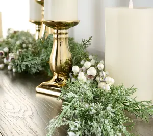4' Winter Frost Cedar and Berry Garland by Valerie