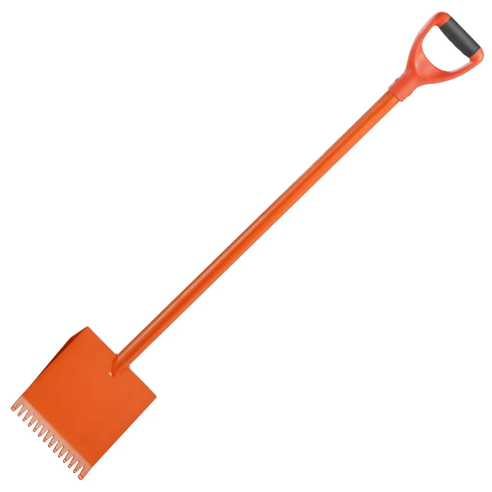 Shingle Shovel 1 Pack, D-Grip Handle Shingle Roof Ripper, High Hardness 45# Steel & Lightweight Easy Tearing Off Roofing & Nails Tool, ideal for Commercial and Residential Use,Orange