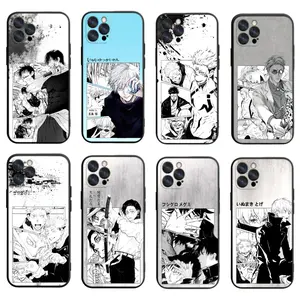 JJK Phone Case Jujutsu K-Kaisen Black iPhone 17 Promax Pro Air 16 Plus 15 14 13 12 11 Soft TPU Shockproof Protective Cover Gift For Birthday Christmas Halloween