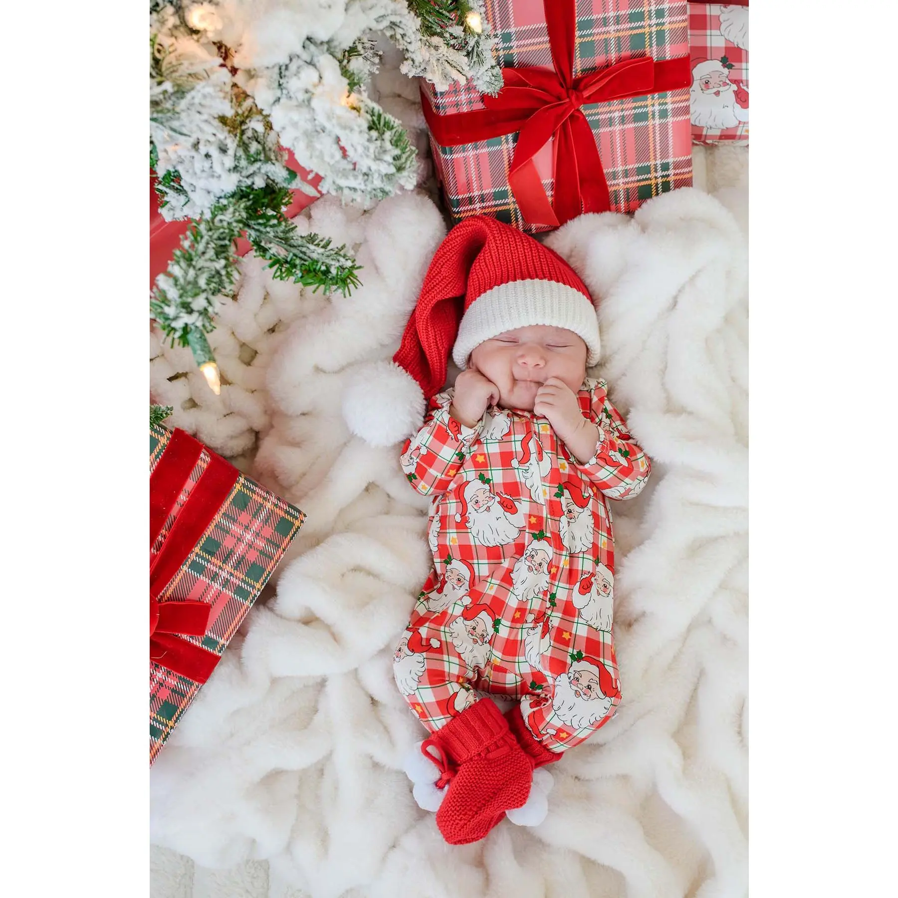 Zipper Footie | Cozy Claus