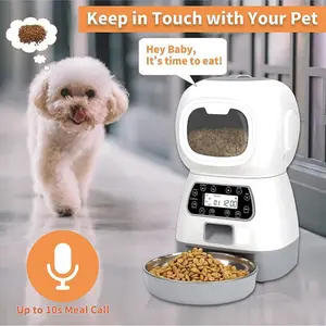 Automatic cat feeder, 3.5L cat automatic pet feeder, WiFi smart dog feeder, timed cat food distributor with timed large capacity