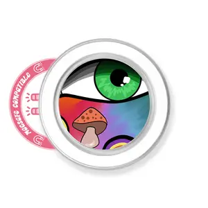 abbyrose Psychedelic Phone Grip with magnet Clear