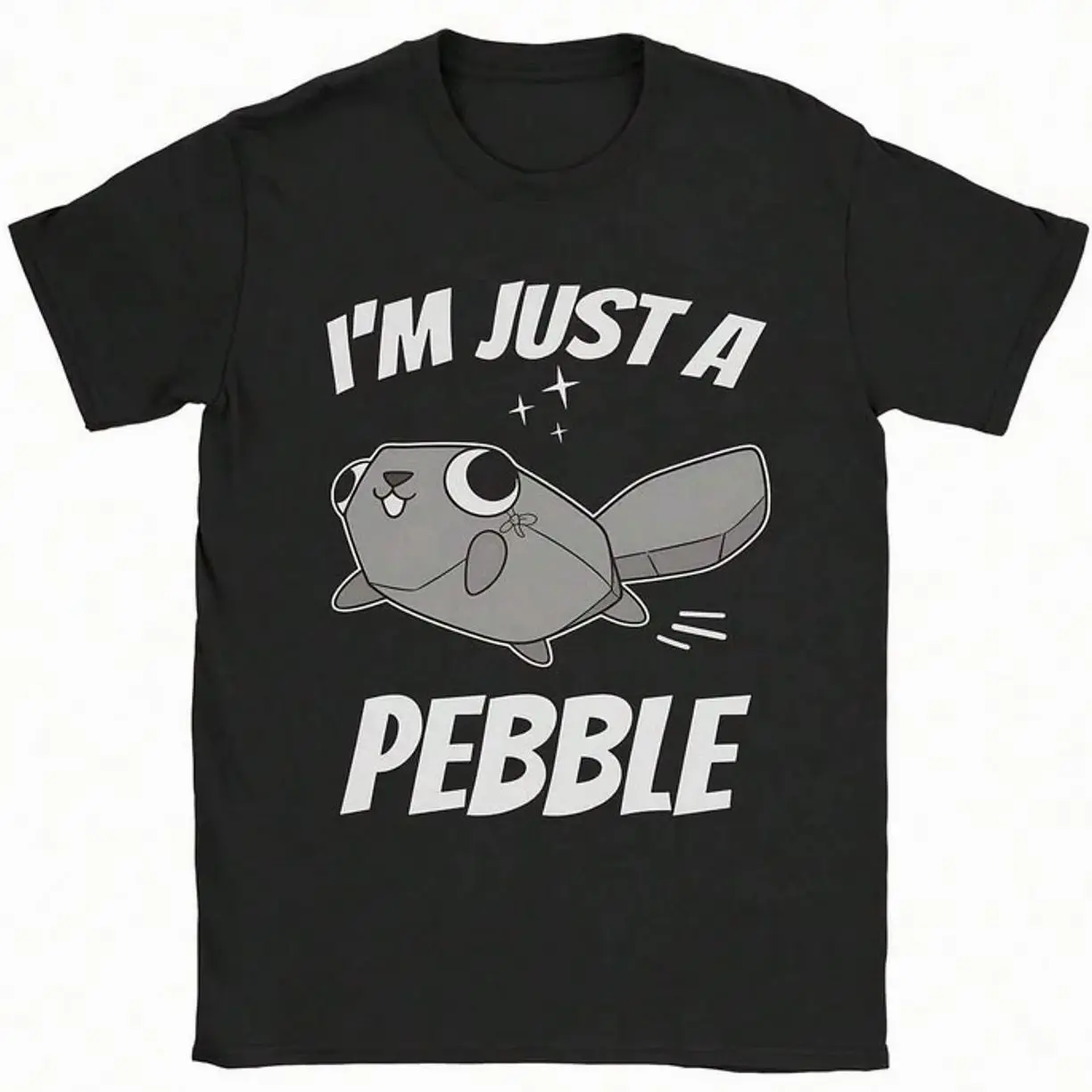 Dandys World I'm Just A Pebble Cartoon Graphic Cotton Casual Unisex T-Shirt, Men's Top JYS, Tops