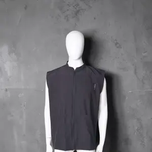 Black Barber Vest: Salon Uniform, Hair Cutting Cape.M-L