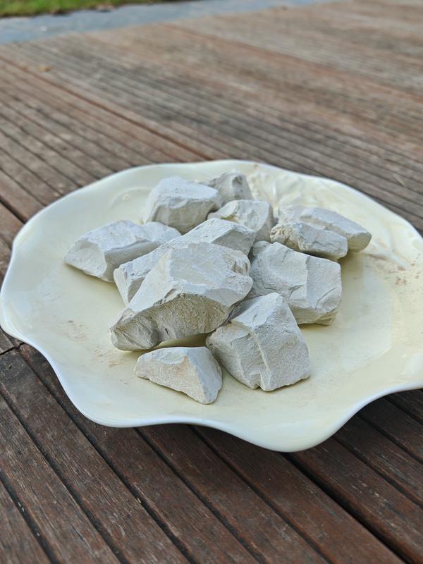 clay Edible Gray Clay Chunks 100% Natural Zero Additives Food Grade & Cosmetic Grade Slightly Adhesive 4oz 113g for Versatile Uses Craft