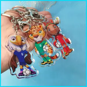 2026 Usmca World Cup Mascot Acrylic Keychain, Soccer Theme Collectible Figure, Car Accessory, Official Merchandise