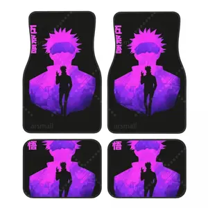 Gojo Satoru Car Floor Mats 4-s Set Anti Slip Front and Rear Foot Mats Universal Car Accessories for SUV