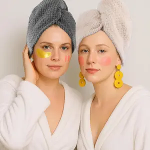 3 PCS Curly Hair Microfiber Towel Wraps Fast Drying Anti Frizz Women's Wet Hair Daily Turban Soft Texture Quick Drying Durable Construction Fluffy