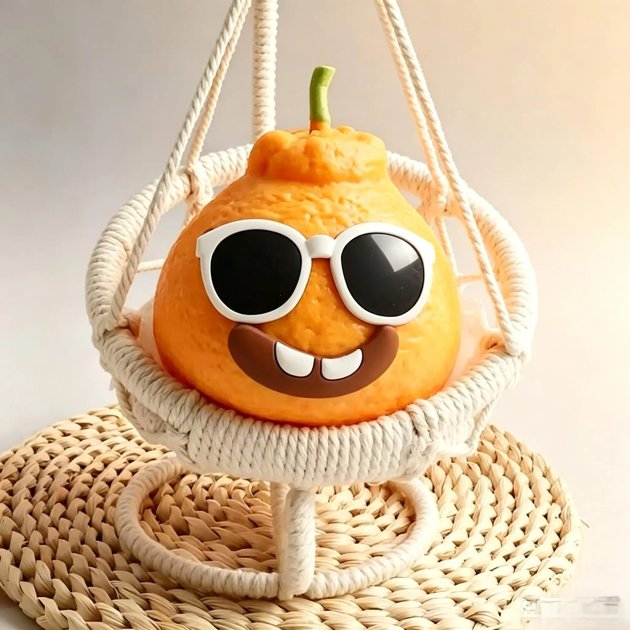TPR Hand-pasted Orange-Shaped Stress-Relief Toy withSunglasses Soft Toy A Fun Gift for Children, Teens,and Adults. Squeeze Sensory kid party squishy play